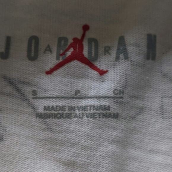 Nike Men's White Jordan Flight MVP 85 Full Logo Tshirt, Small Cotton - Picture 7 of 7